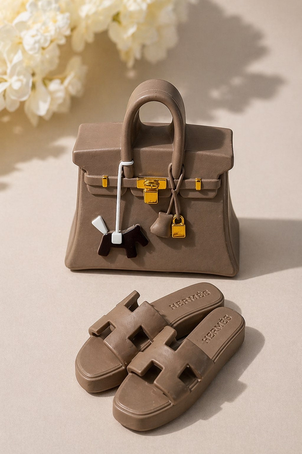 Diffuseur de Parfum Voiture – Sac Taupe
