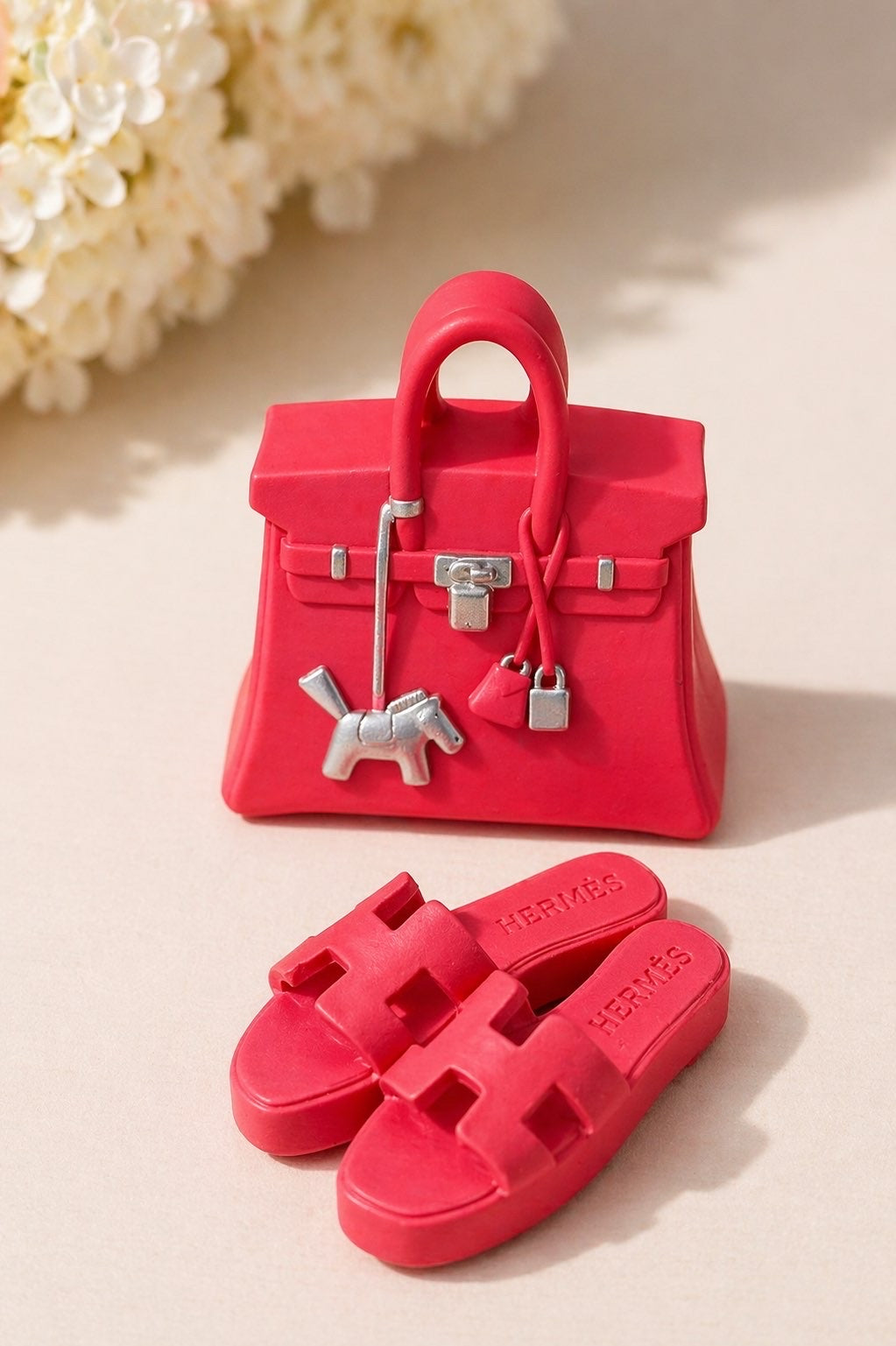 Diffuseur de Parfum Voiture – Sac rouge Gris